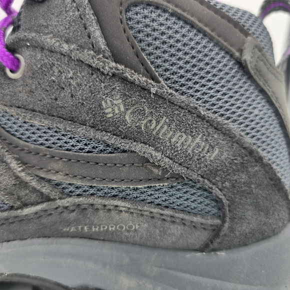 Columbia Crestwood Mid Waterproof Hiking Shoes, Graphite, Bright Plum, Women's 6 - Picture 7 of 16